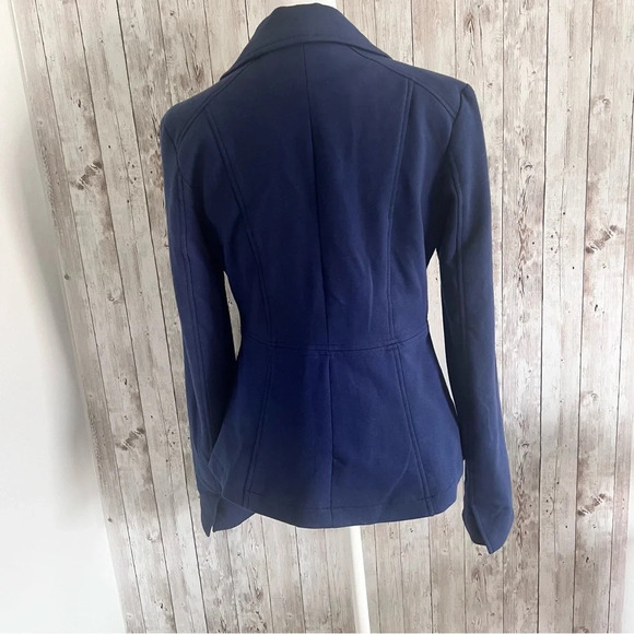 Navy Knit Blazer - Picture 4 of 6